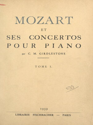 cover image of Mozart et ses concertos pour piano (1)